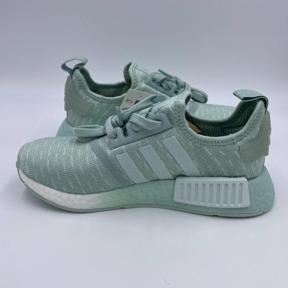 Adidas NMD R1 Green / White Womens Shoes - Picture 2 of 8